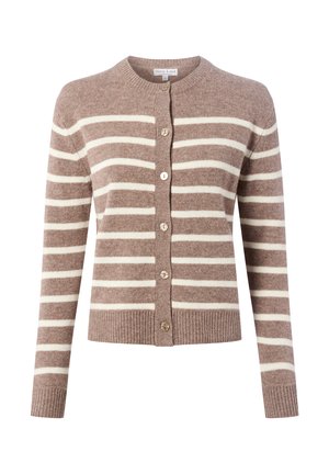 Strickjacke - taupe/ecru