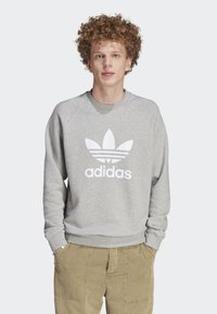 adidas Originals ADICOLOR CLASSICS TREFOIL CREWNECK - Sweatshirt - medium grey heather