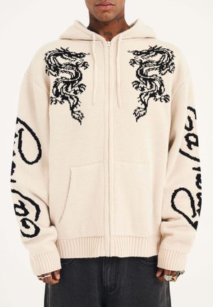 DRAGON ZIP THRU - Cardigan - beige