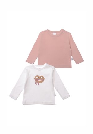 2PACK BREZEL - Long sleeved top - weiss rosa