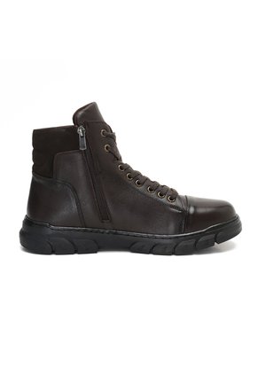 Lace-up ankle boots - brown