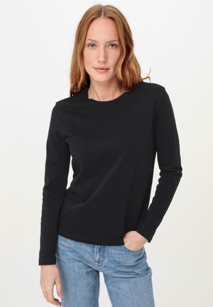 hessnatur Langarmshirt - schwarz