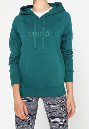 adidas Performance Jersey con capucha - dark green