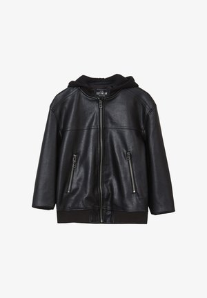 Calliope CON CAPPUCCIO - Felpa con zip - nero ultrablack