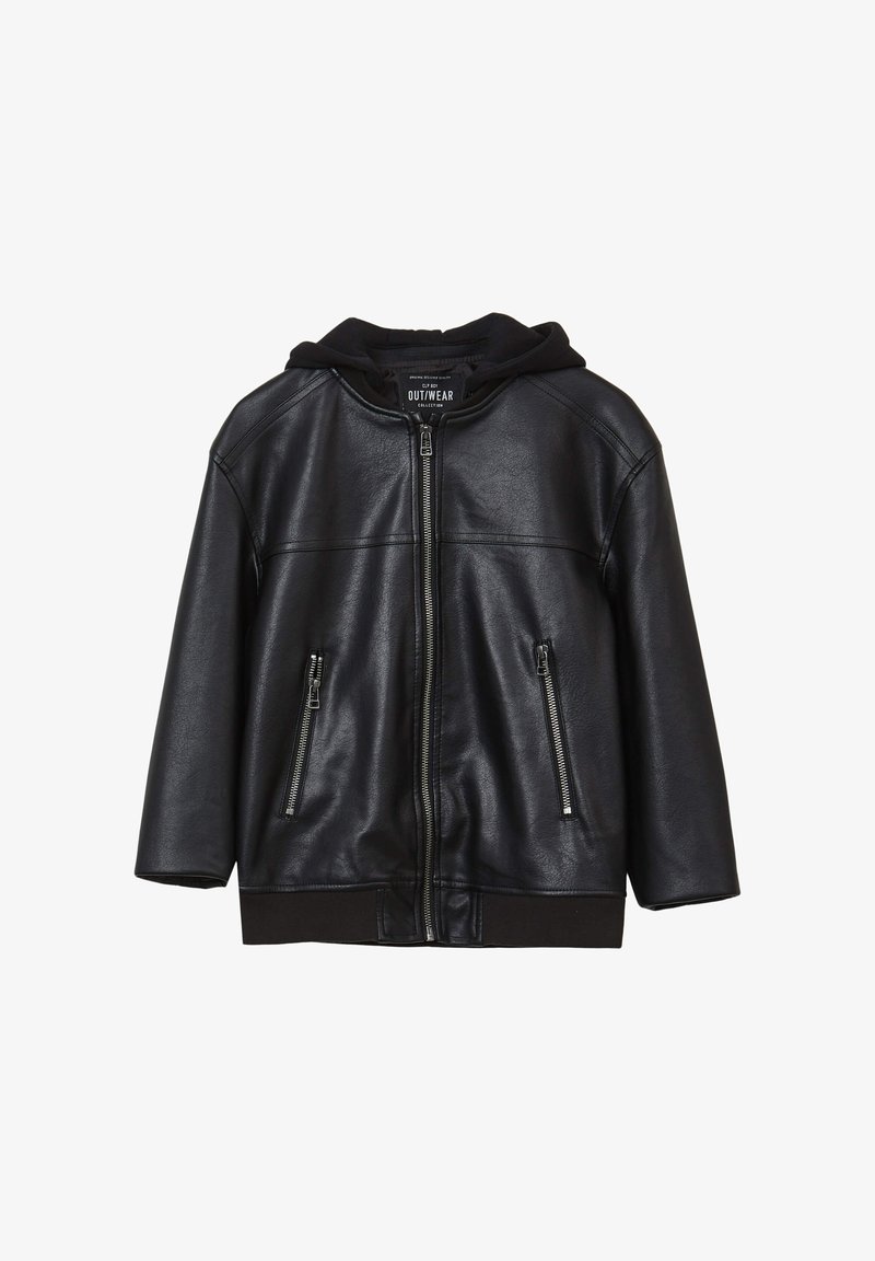 Calliope CON CAPPUCCIO - Felpa con zip - nero ultrablack