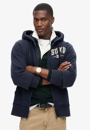 Superdry Zip-up sweatshirt - rich navy
