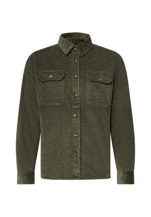 Street One MEN, LANGARM HEMD AUS CORD IN UNIFARBE - Hemd - light moss green