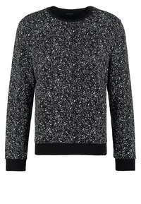 Sweat-shirt noir avec un motif gris tacheté, encolure ronde et poignets côtelés. Confectionné dans un tissu doux, avec une coupe décontractée et un ourlet uni.