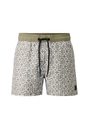Short de bain - khaki/weiß