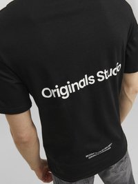 Jack & Jones JORVESTERBRO BACK SS CREW NECK  - Apdrukāts T-krekls - black