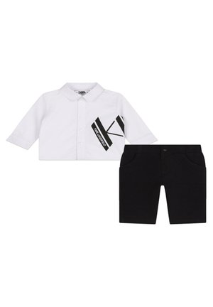 SET - Pantalon classique - blanc noir