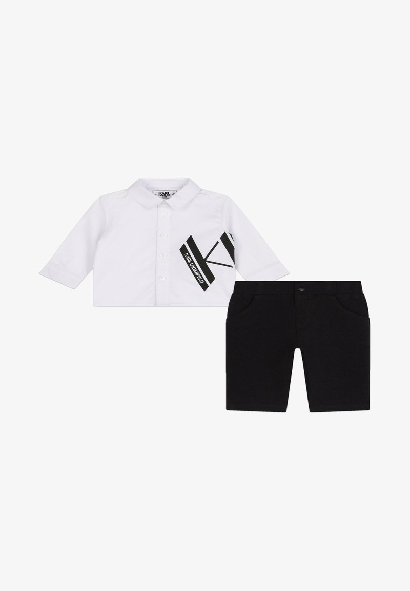 KARL LAGERFELD KIDS SET - Pantalon classique - blanc noir