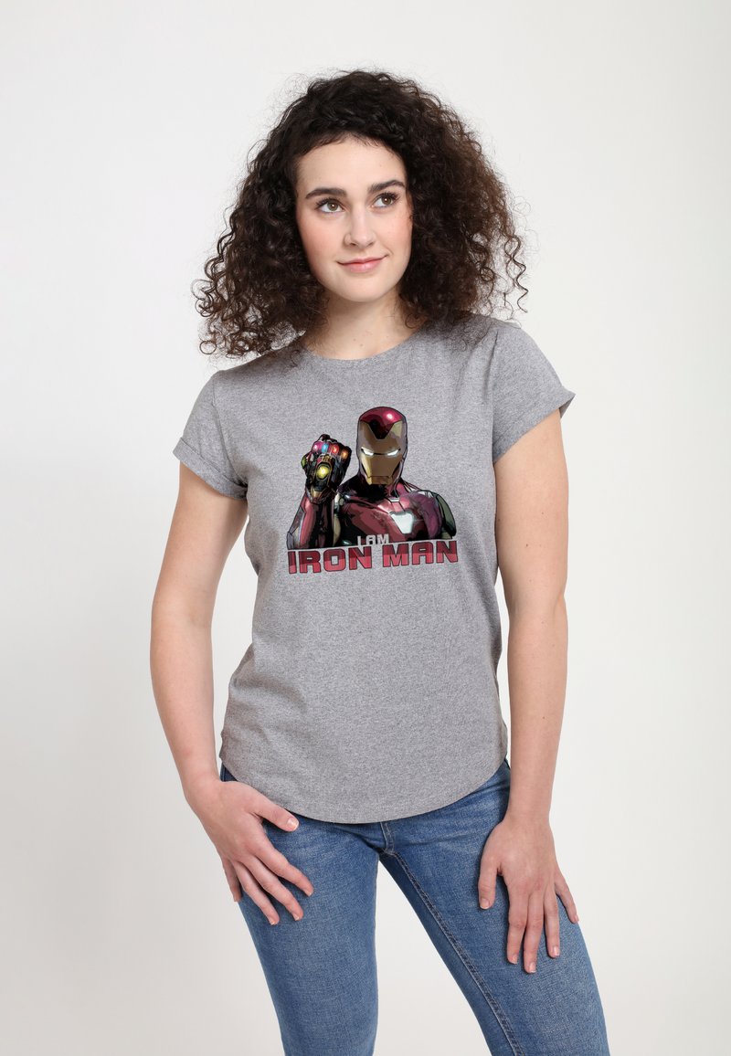 Henry Tiger AVENGERS: ENDGAME IRON MAN STONES - T-shirt con stampa - melange grey