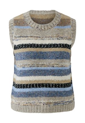 Oui, Streifen - Trui - lt brown blue