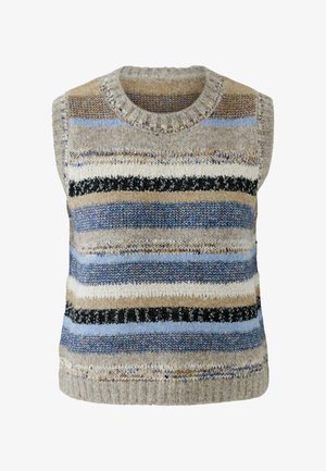 Oui, Streifen - Trui - lt brown blue