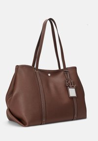 Lauren Ralph Lauren PEBBLED LEATHER LARGE EMERIE TOTE BAG - Weekend bag - dark mahogany
