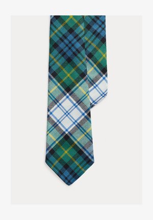 VINTAGE-INSPIRED TARTAN WOOL TIE - Gravata - green/blue/multi-colored