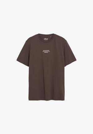 s.Oliver, T-SHIRT - Print T-shirt - dunkelbraun