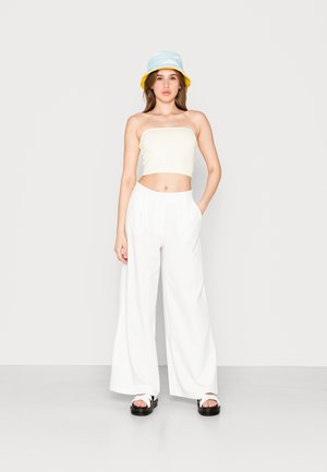 BANDEAU CROP TUBE TOP 2 PACK - Toppe - pale lemon/black