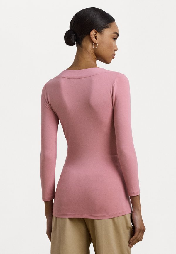 SURPLICE JERSEY TOP - Long sleeved top - rose mauve3