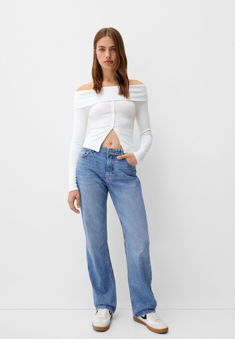 Bershka - Straight leg jeans - light-blue denim, Vergroten