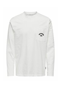 Only & Sons LOCKER GESCHNITTEN RUNDHALS - Langærmet T-shirt - cloud dancer