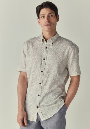 REGULAR FIT  TILE SHORT SLEEVE  - Hemd - white