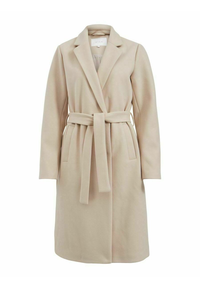 Damen Parkas | Vila VIPAKA COOLEY TIE BELT Klassischer Mantel cement/grau - PL40489 Damen Parkas | Vila VIPAKA COOLEY TIE BELT Klassischer Mantel cement/grau - PL40489