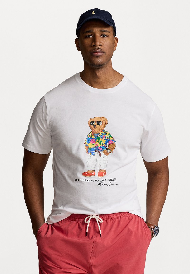 Polo Ralph Lauren Big & Tall POLO BEAR JERSEY T-SHIRT - T-shirt imprimé - white