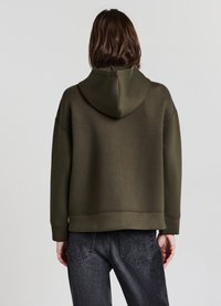 Calliope CON CAPPUCCIO - Felpa con zip - verde militare scuro