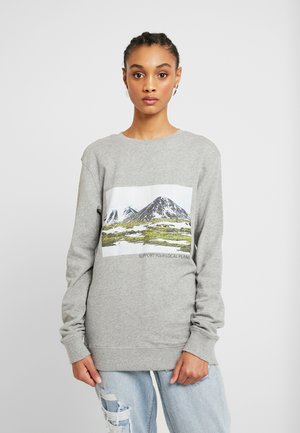 LADIES SUPPORT YOUR LOCAL PLANET CREWNECK - Camisola - heathergrey