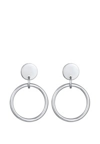 Elli GEO CIRCLE PLATE - Örhänge - silberfarben