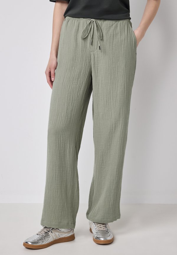WIDE LEG - Stoffhose - grün