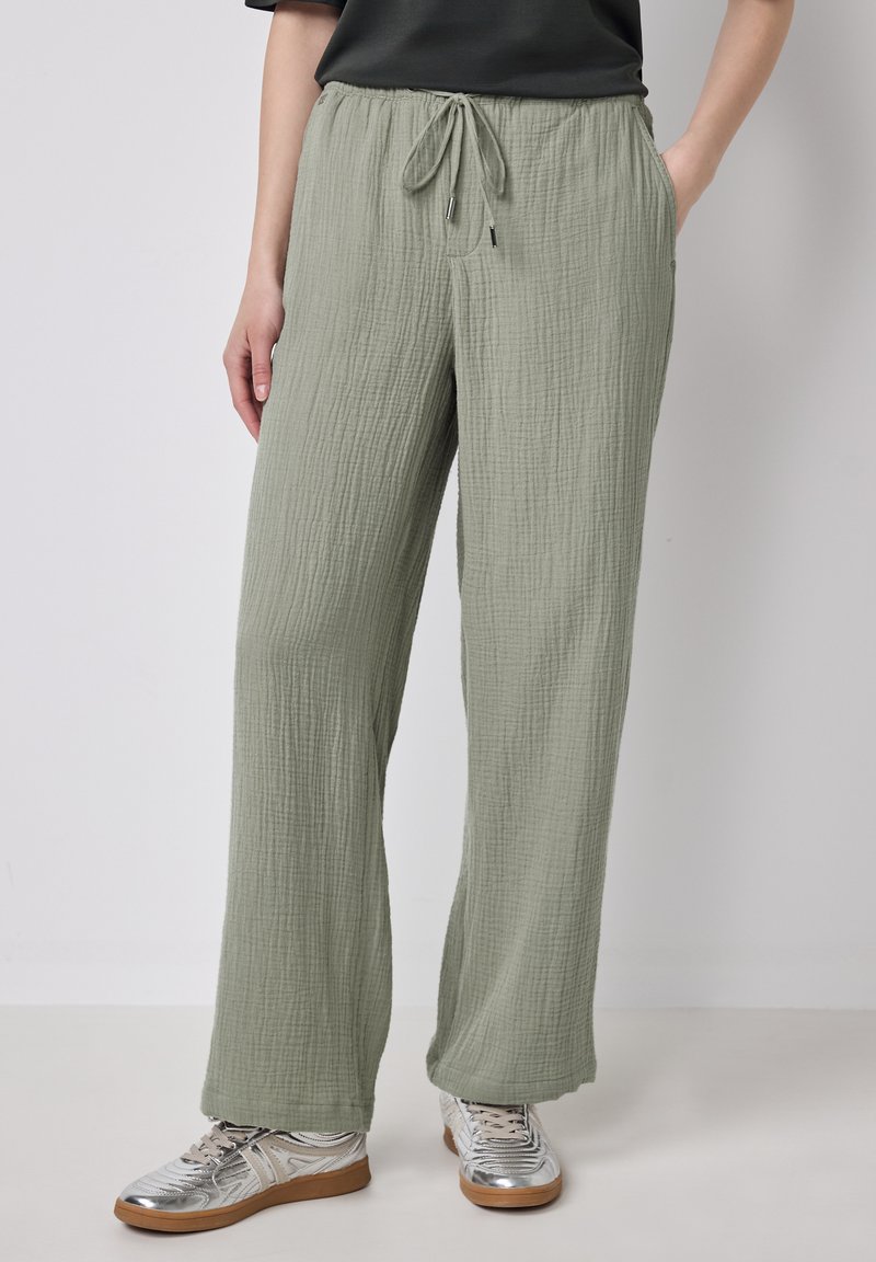 Street One Studio WIDE LEG - Trousers - grün