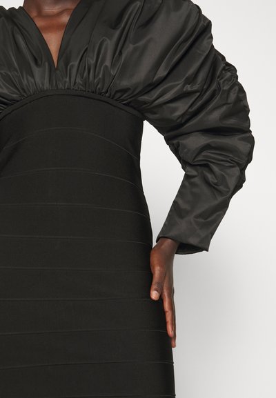 Hervé Léger RUCHED MINI DRESS - Vestito elegante - black