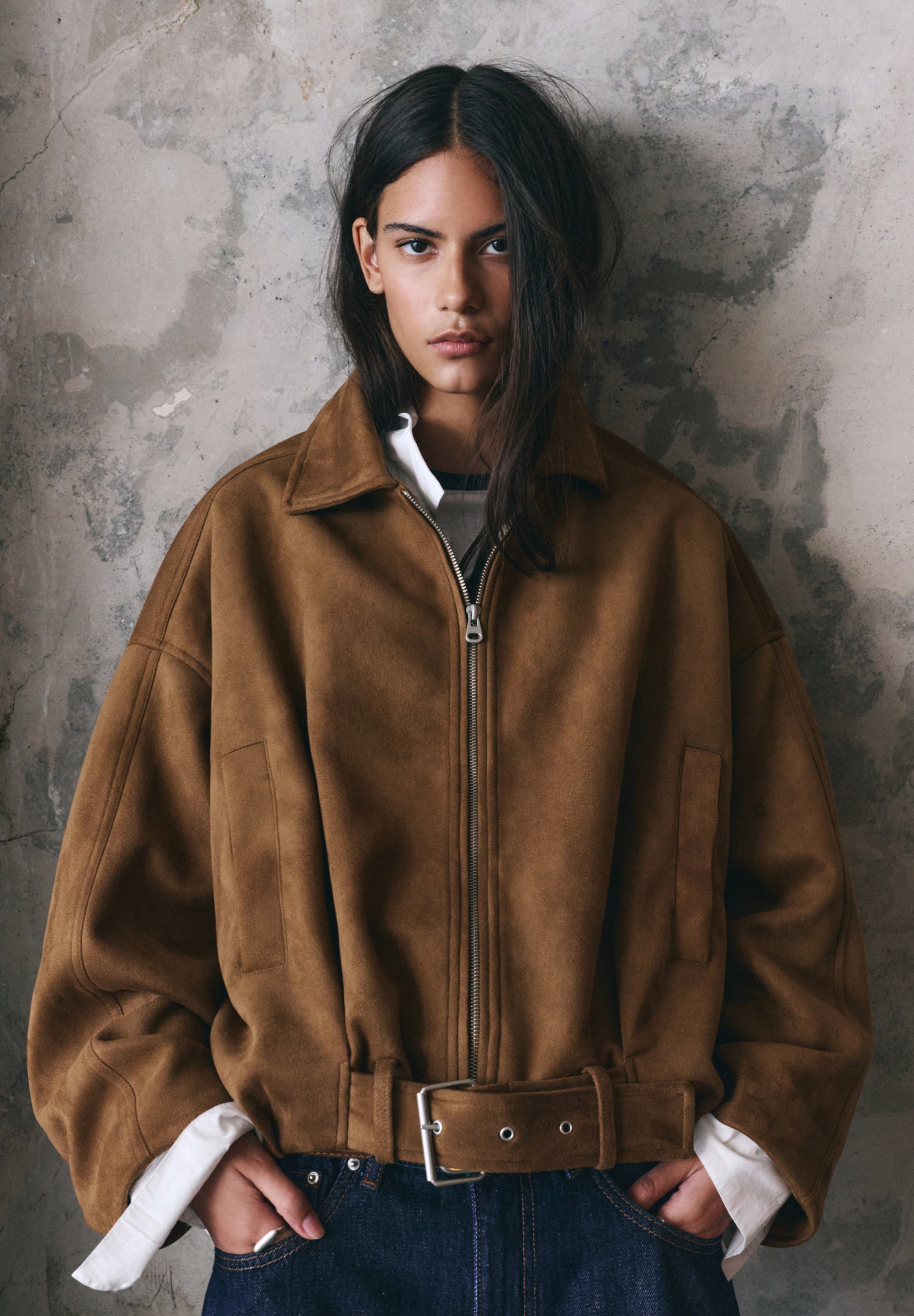 美品★ CLASSIC MINIMAL TAILORED JACKET Oversized leather jacket | EXJ5 | NISSA