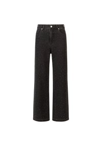 Apart WEITE MIT KRISTALLSTEINEN - Straight leg -farkut - schwarz