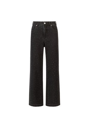 Apart WEITE MIT KRISTALLSTEINEN - Jeans Straight Leg - schwarz