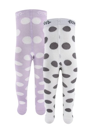 2ER PACK PUNKTE - Tights - flieder latte