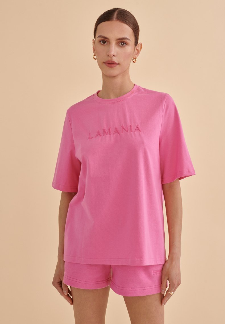 LA MANIA Tshirt z nadrukiem/różowy Zalando.pl