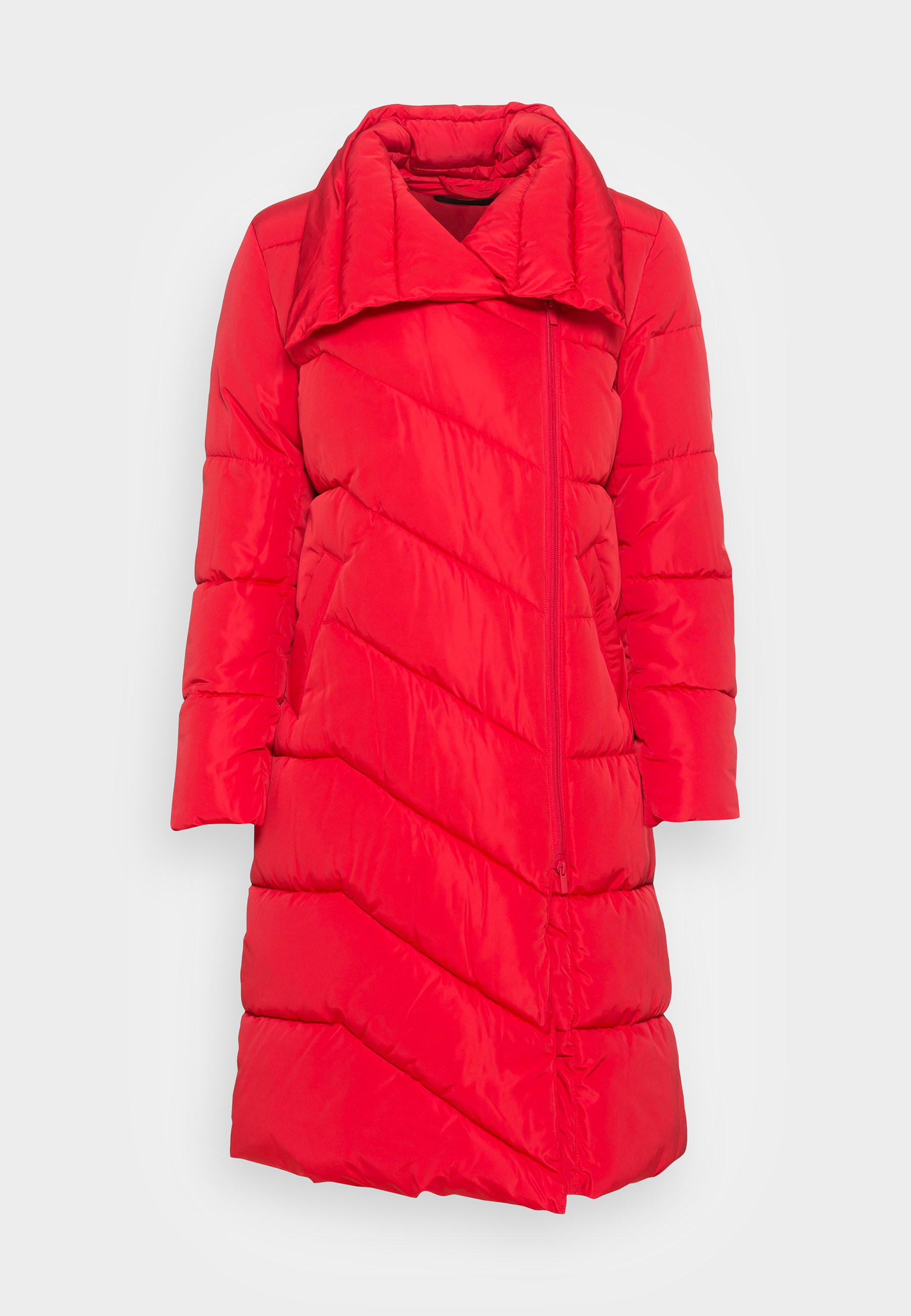 YAS Winter coat - bright red/yellow 