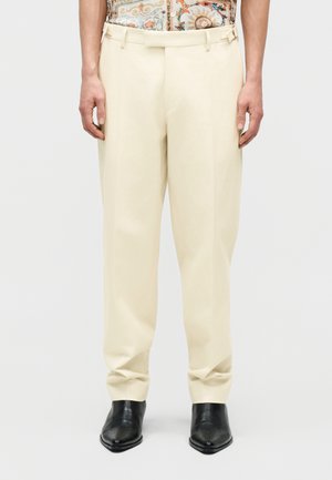 Cavalli Uomo BUCKLE PANT - Chinos - off white