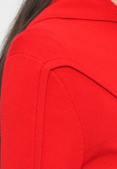 Victoria Beckham PIPING DETAIL HOODED - Vetoketjullinen college - bright rose