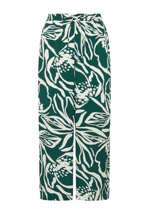 Yours Clothing, PLUS SIZE WIDE LEG TROUSERS - Housut - green