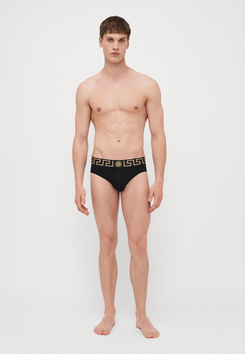 Versace - UNDERPANTS TOPEKA NEW LOGO 3 PACK - Slip - black/gold-coloured, Agrandir
