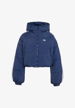 adidas Originals, ADICOLOR CROPPED HOODED PUFFER JACKET - Vinterjakker - night indigo