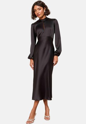 REGULAR FIT - PUFF SLEEVE MIDI - Jurk - black