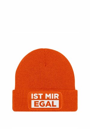 MIT PATCH SPRUCH IST MIR EGAL - Beanie - orange