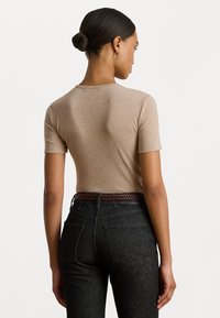 Lauren Ralph Lauren STRETCH COTTON CREWNECK TEE - Jednoduché tričko - adirondack heather