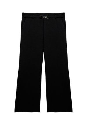 WIDE LEG  - Tygbyxor - black